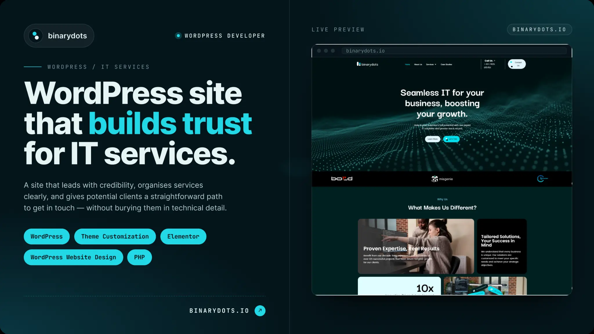 WordPress Website for IT Services Firm