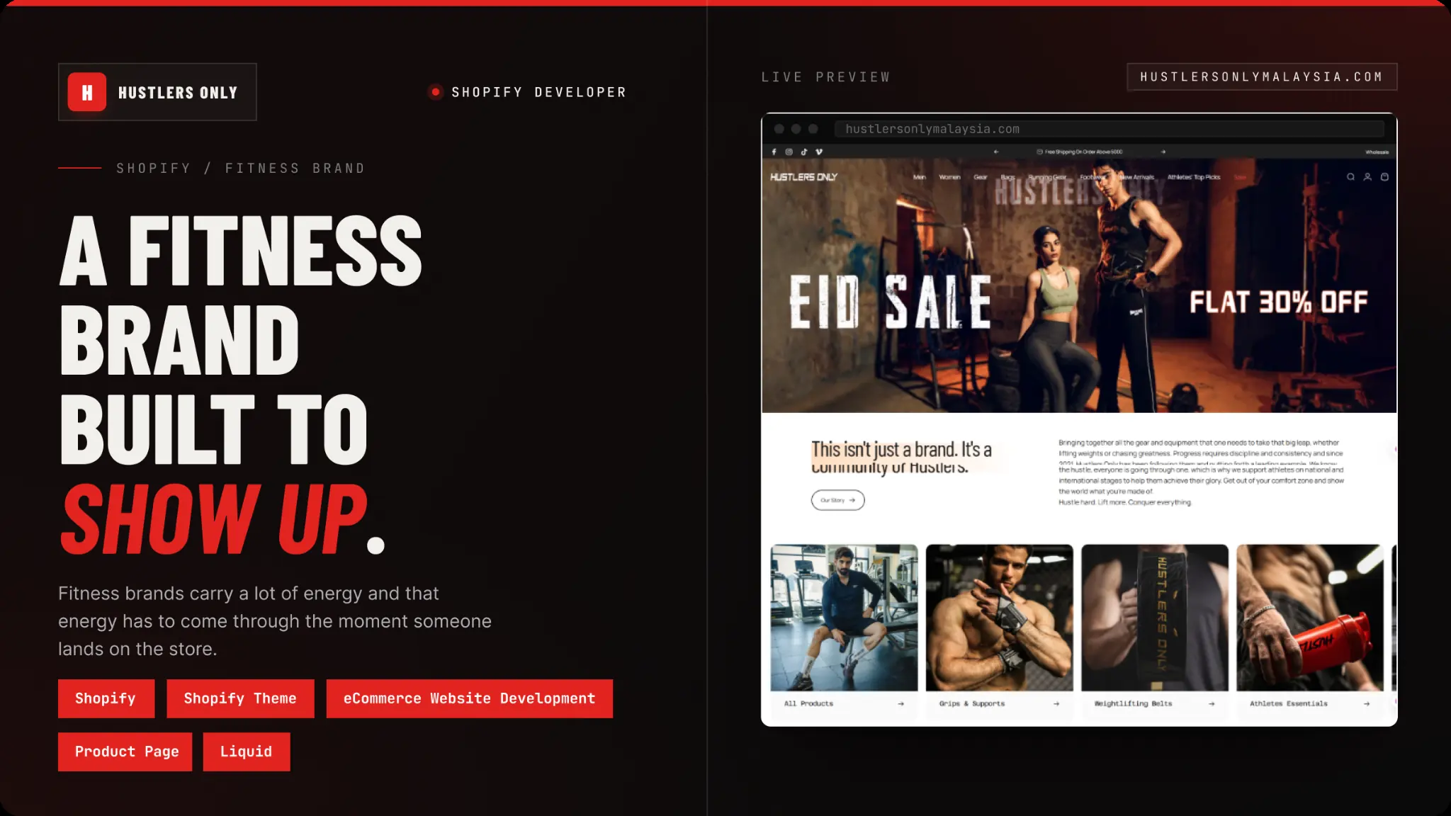 Shopify Store for Fitness Brand