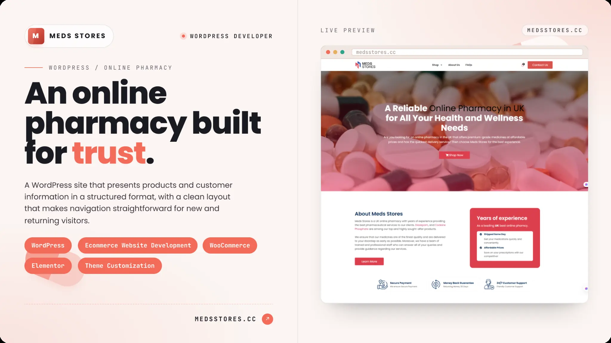 WooCommerce Store for Pharmacy
