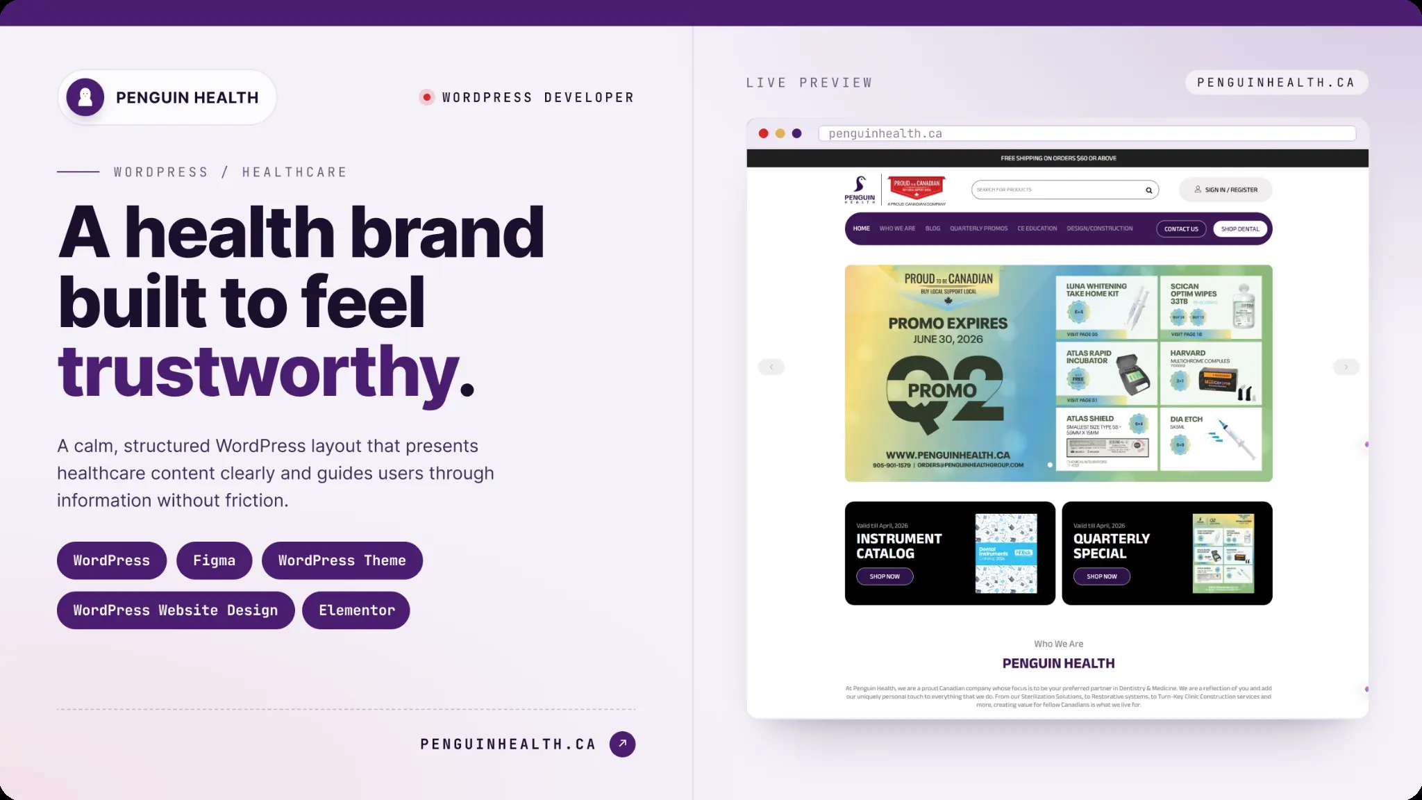 WordPress Website for Healthcare Brand