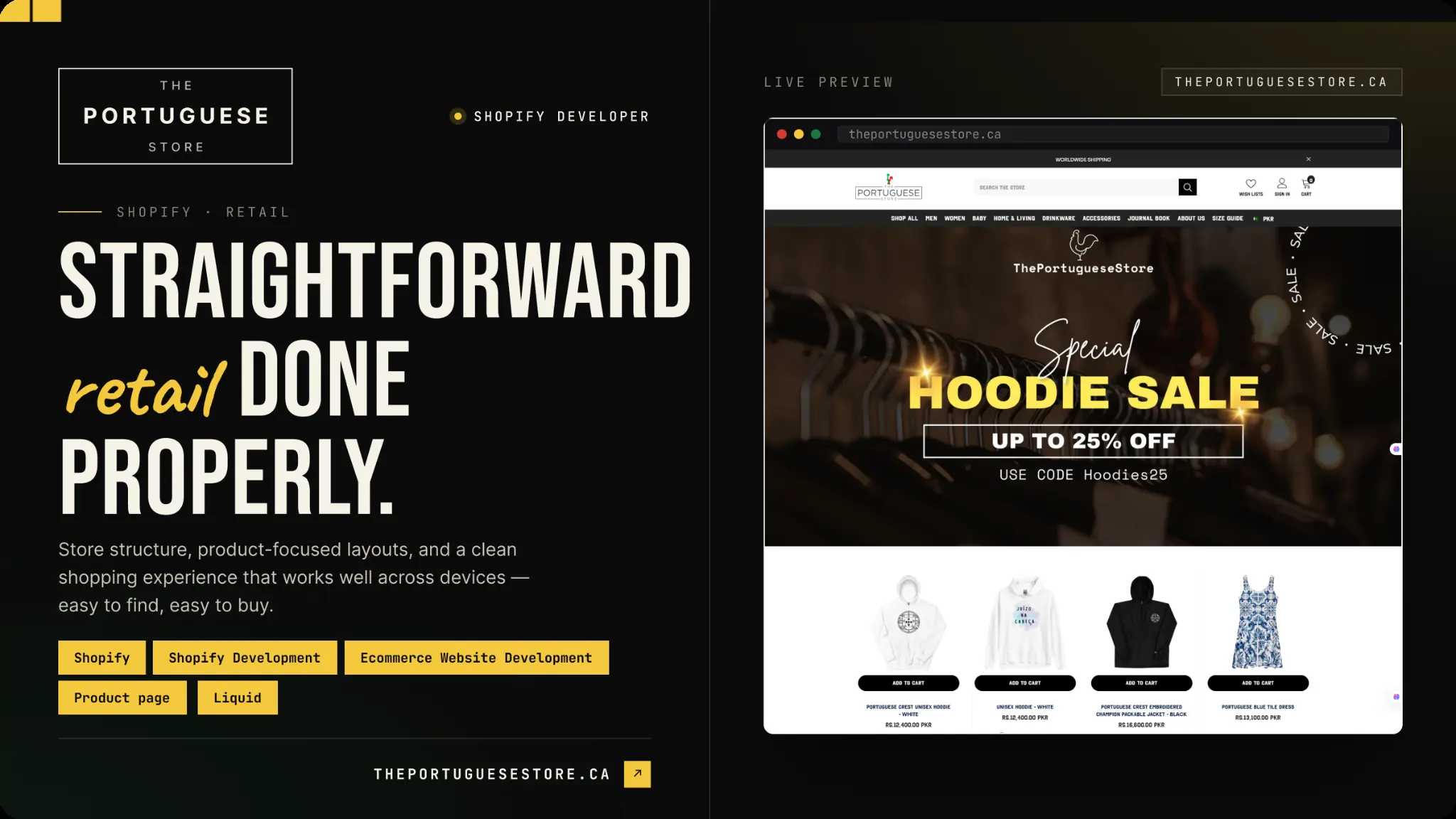 Shopify Store for Retail Brand
