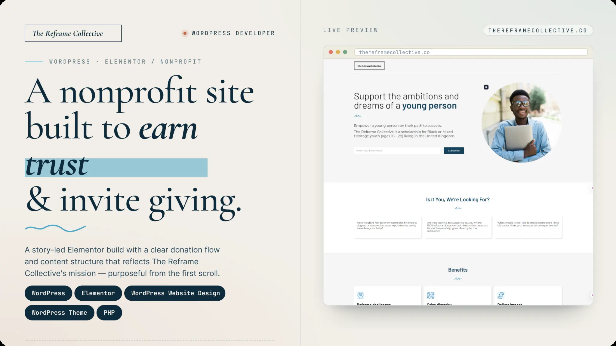 WordPress Website for Nonprofit Brand